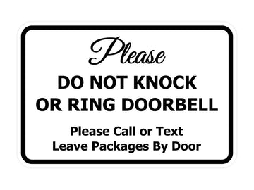 Signs ByLITA Classic Framed DO NOT KNOCK OR RING DOORBELL